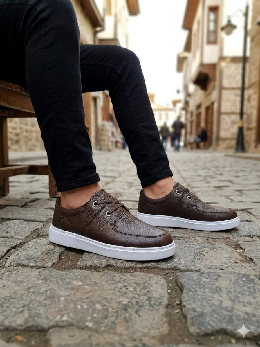Erkek Günlük Comfort Taban Ayakkabı Kahverengi