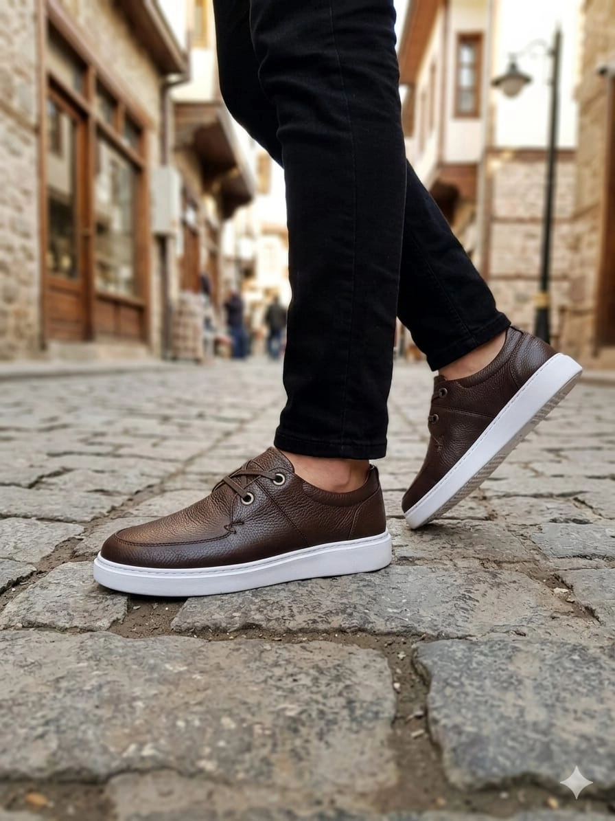 Erkek Günlük Comfort Taban Ayakkabı Kahverengi