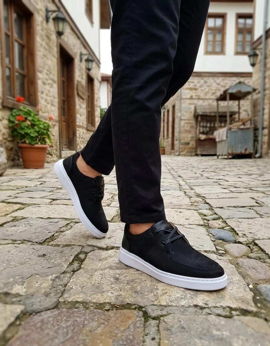 Erkek Günlük Comfort Taban Ayakkabı Siyah Kot