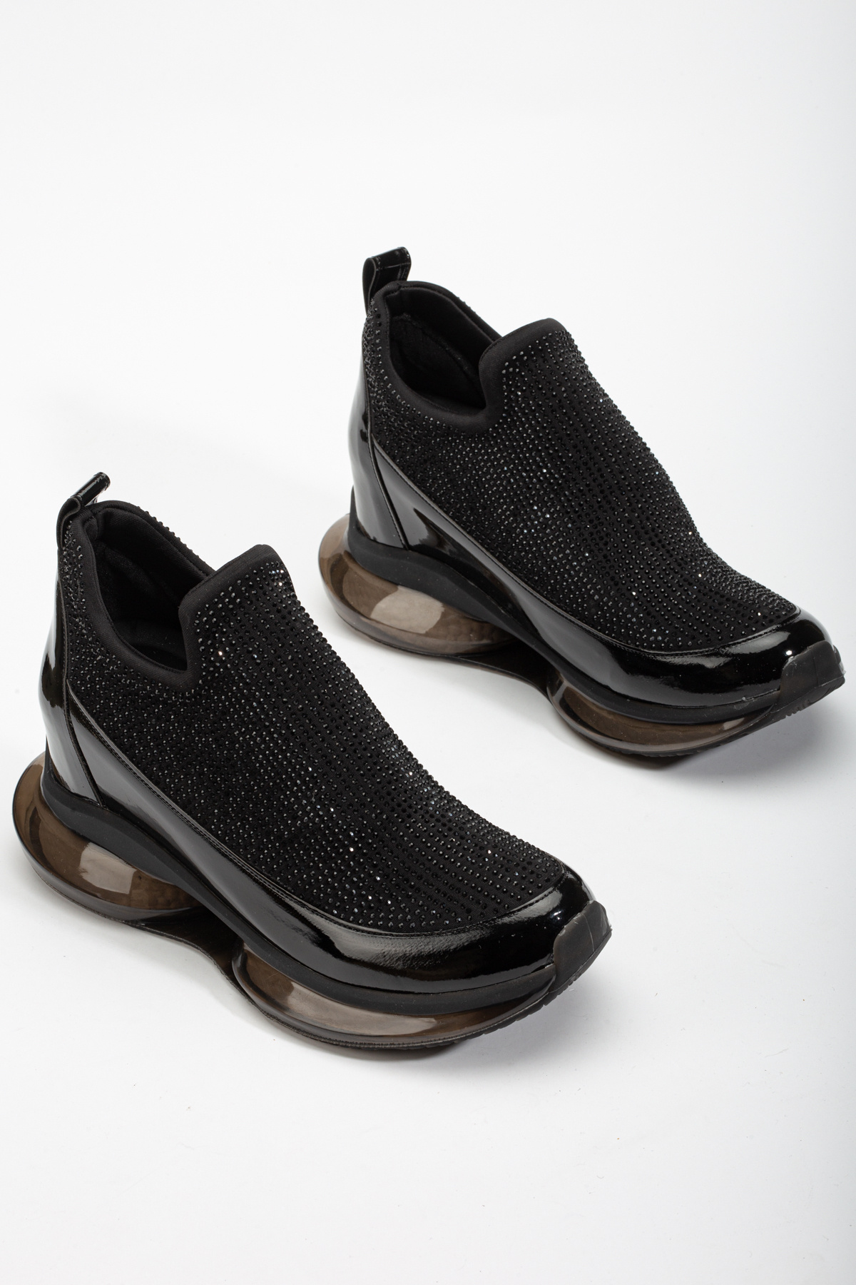 Kadın Rahat Bilekli Air Taban Sneaker Ayakkabı Siyah