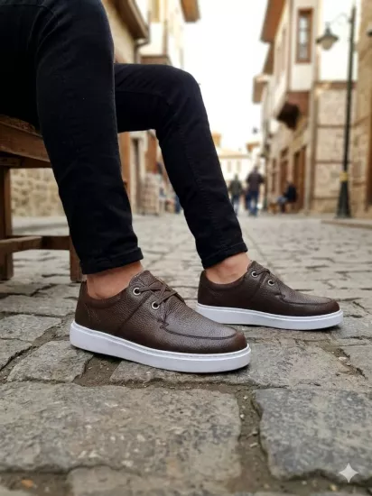 Erkek Günlük Comfort Taban Ayakkabı Kahverengi