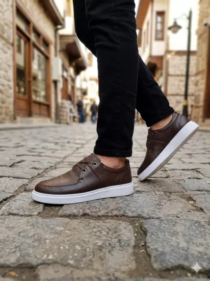 Erkek Günlük Comfort Taban Ayakkabı Kahverengi