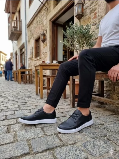 Erkek Günlük Comfort Taban Ayakkabı Siyah