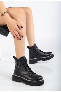 Kadın Günlük Rahat Fermuarlı Bağcıklı Sim Detaylı Postal Bot