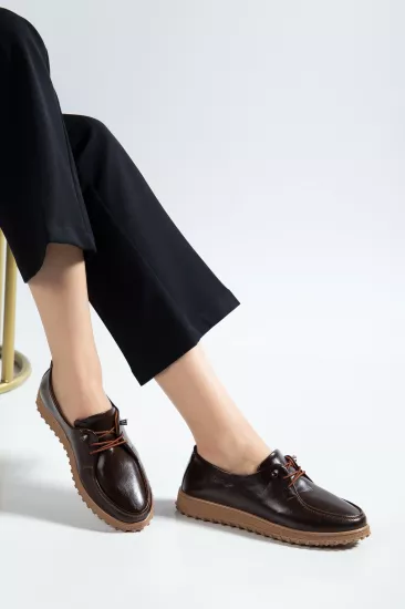 KADIN GÜNLÜK GOLF AYAKKABI KAHVERENGİ