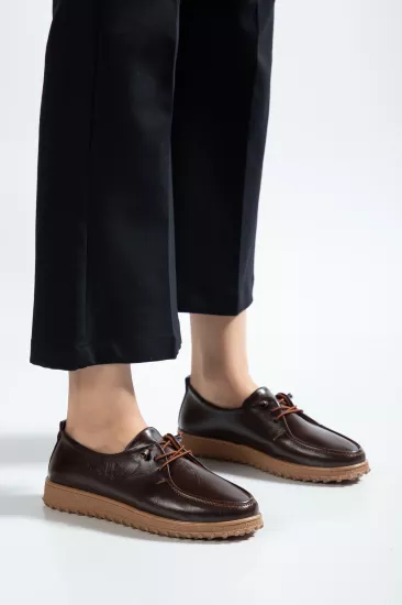 KADIN GÜNLÜK GOLF AYAKKABI KAHVERENGİ