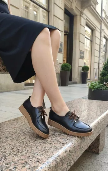 KADIN GÜNLÜK GOLF AYAKKABI SİYAH