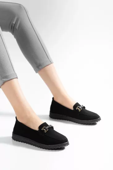 KADIN GÜNLÜK COMFORT TOKALI AYAKKABI SİYAH