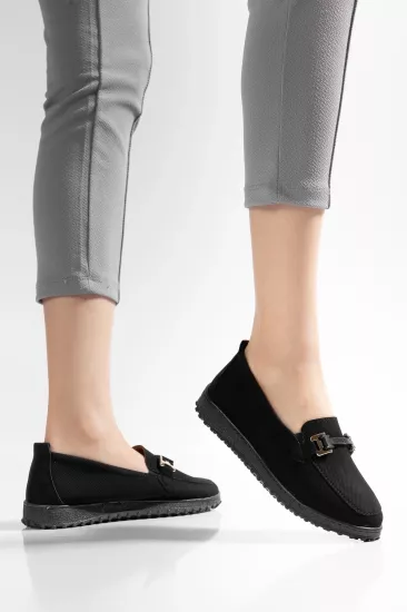 KADIN GÜNLÜK COMFORT TOKALI AYAKKABI SİYAH