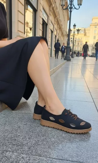 KADIN GÜNLÜK LOAFER AYAKKABI ÇİÇEK DESENLİ