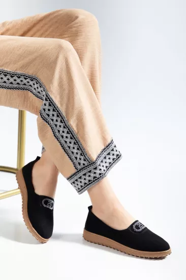 KADIN GÜNLÜK COMFORT TAŞLI AYAKKABI SİYAH