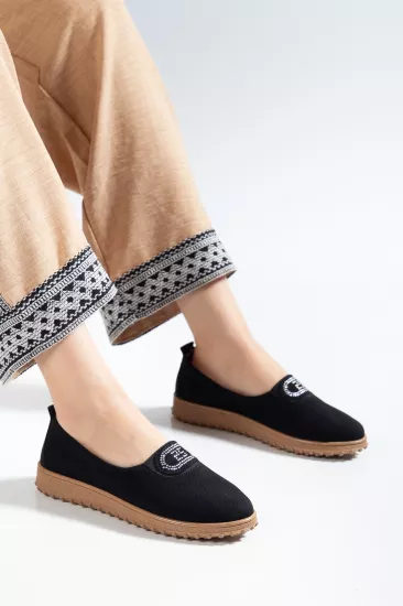 KADIN GÜNLÜK COMFORT TAŞLI AYAKKABI SİYAH